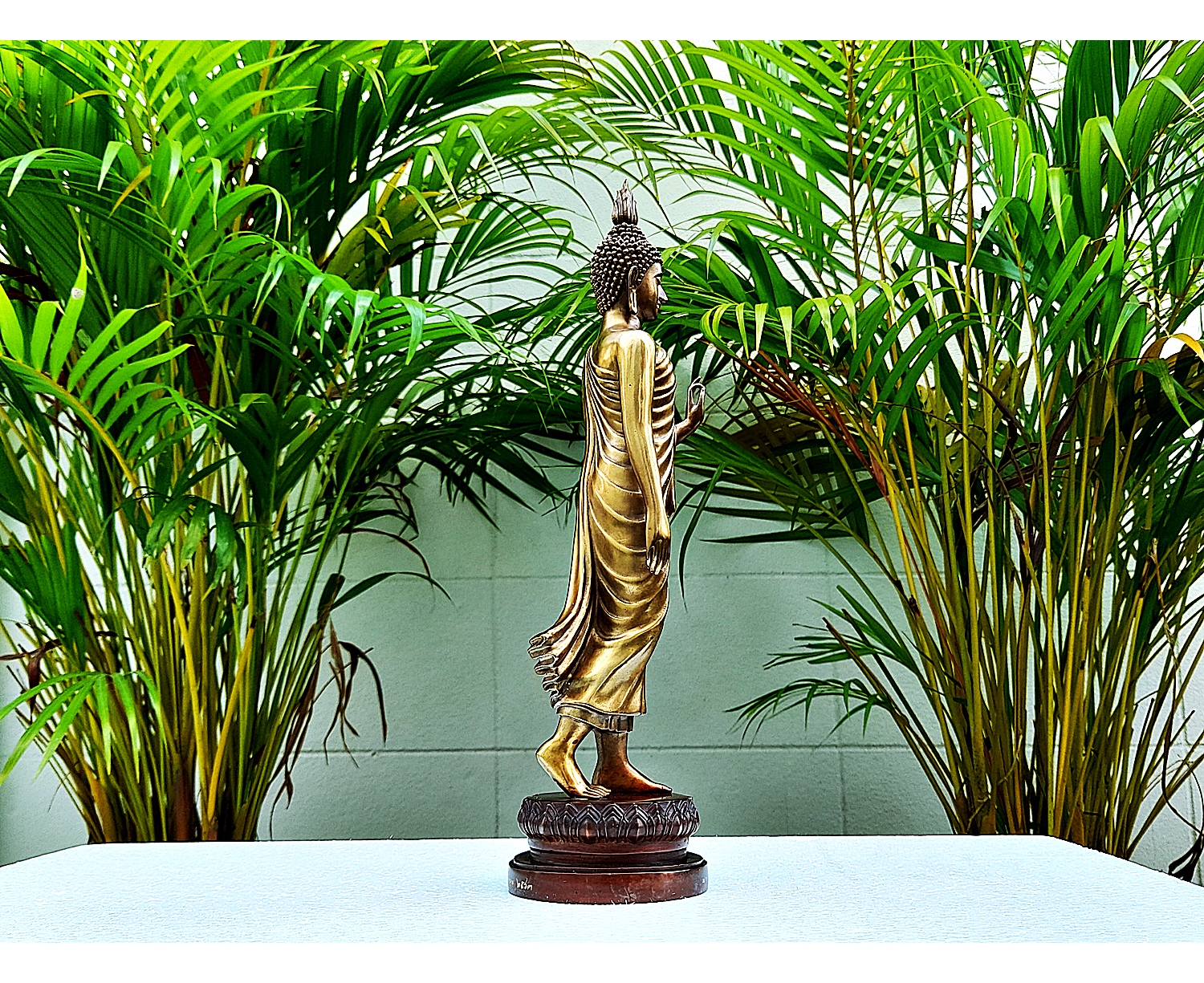 รูปหล่อ พระพุทธลีลาประทานพร (ปางลีลาประทานพร) (ความสูง12นิ้ว) เนื้อโลหะสัมฤทธิ์(บรอนซ์) เสาร์๕ ปี2563 #รับประกันแท้ - หลวงพ่อเล็ก วัดท่าขนุน