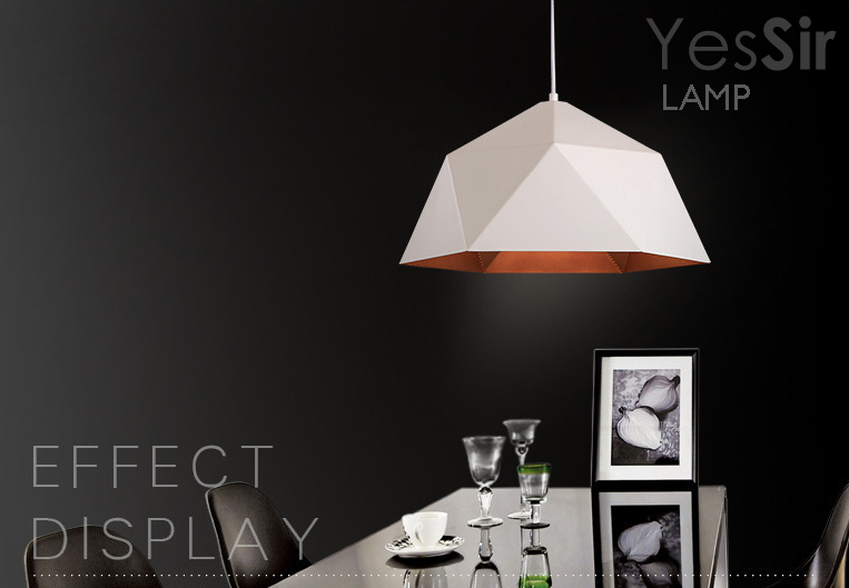 โคมไฟห้อยเพดานทรงเรขาคณิต