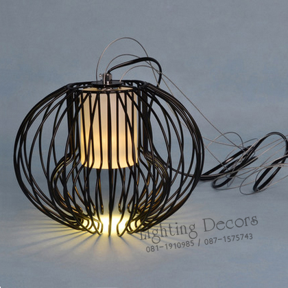 โคมไฟเส้นลวดดัด - ทรงกลม