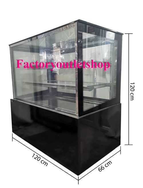 ตู้เค้กเหลี่ยม ตู้โชว์ขนม เบเกอรี่ มีความเย็น Cake Display