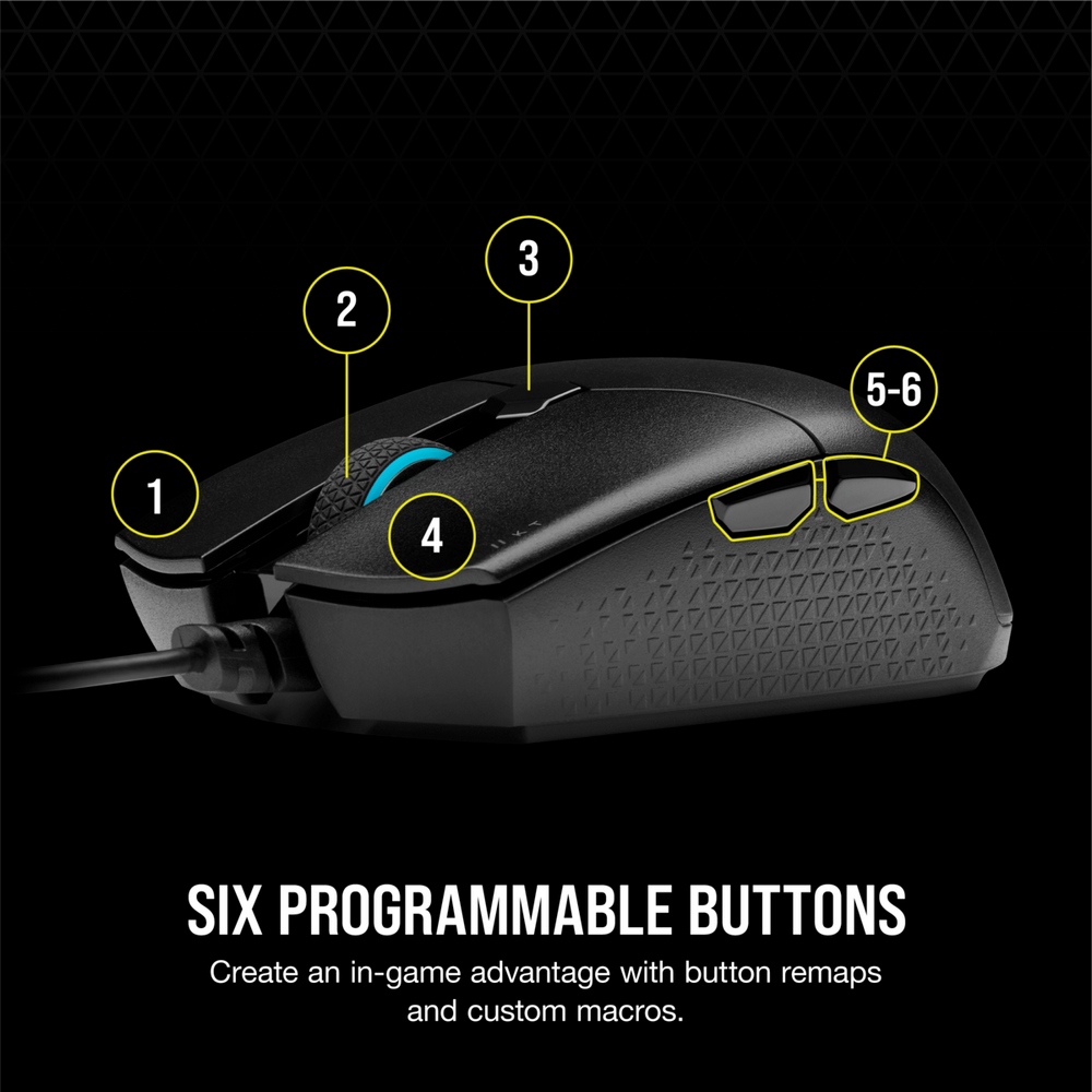 MOUSE CORSAIR KATAR PRO RGB 12,400 DPI #เม้าส์เกมมิ่ง