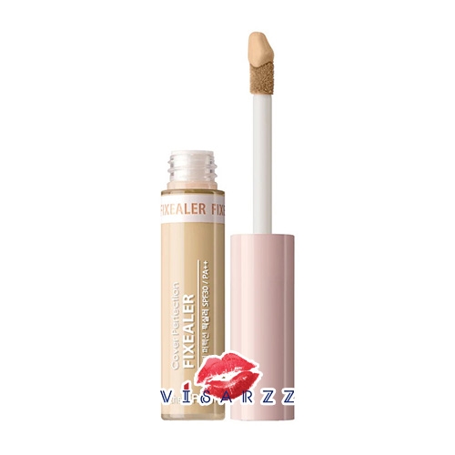 (#02 Rich Beige) The Saem Cover Perfection Fixealer SPF30 PA++ 6.5g คอลซีลเลอร์แบบแท่ง ปกปิดดีงาม คอนซีลเลอร์รุ่นใหม่ ปกปิดดี ไม่ตกร่อง