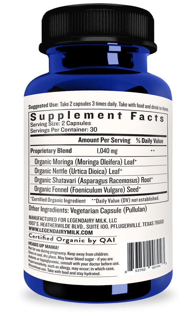 วิตามินกระตุ้นการผลิตน้ำนมสำหรับคุณแม่ Legendairy Milk Milkapalooza (180 Capsules)