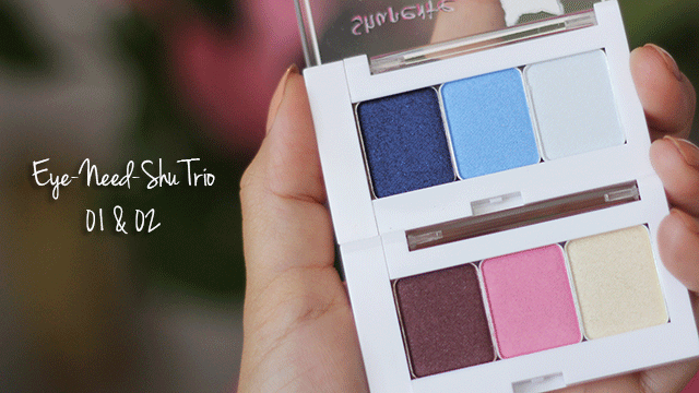 Shu Urmura Shupette Eye-Need-Shu Trio#01 พาเลตอายแชโดว์แต่งตาลุค Parisian Chic โทนสีฟ้าสวยหรู มี 3 เฉดสีในตลับให้เพิ่มมิติรอบดวงตาคู่สวยของคุณ