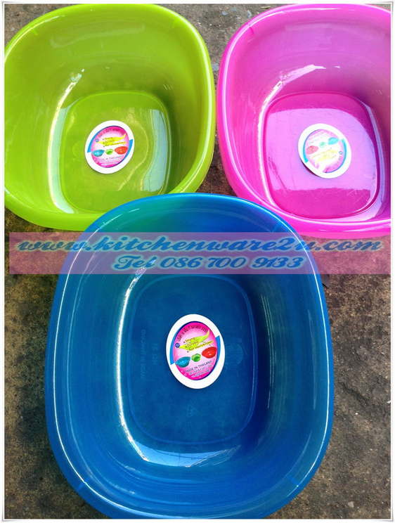 P05938 กะละมังวงรี (29*25*9.5 cm) สีหวาน เกรดเอ 031A JN (ราคาส่งต่อ 1 โหล: 12 ใบ )