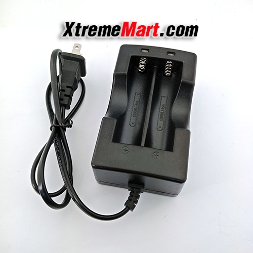 เครื่องชาร์จแบตเตอรี่ Li-Ion 3.7V 2 ช่อง สำหรับชาร์จแบต 18650,17670 ปลั๊ก US