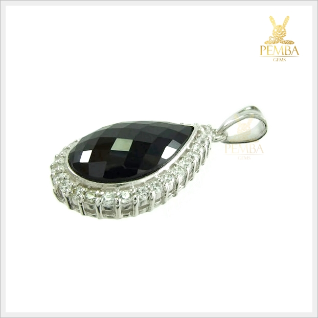 จี้นิลแท้ ล้อมเพชรCZ น่ารักๆ