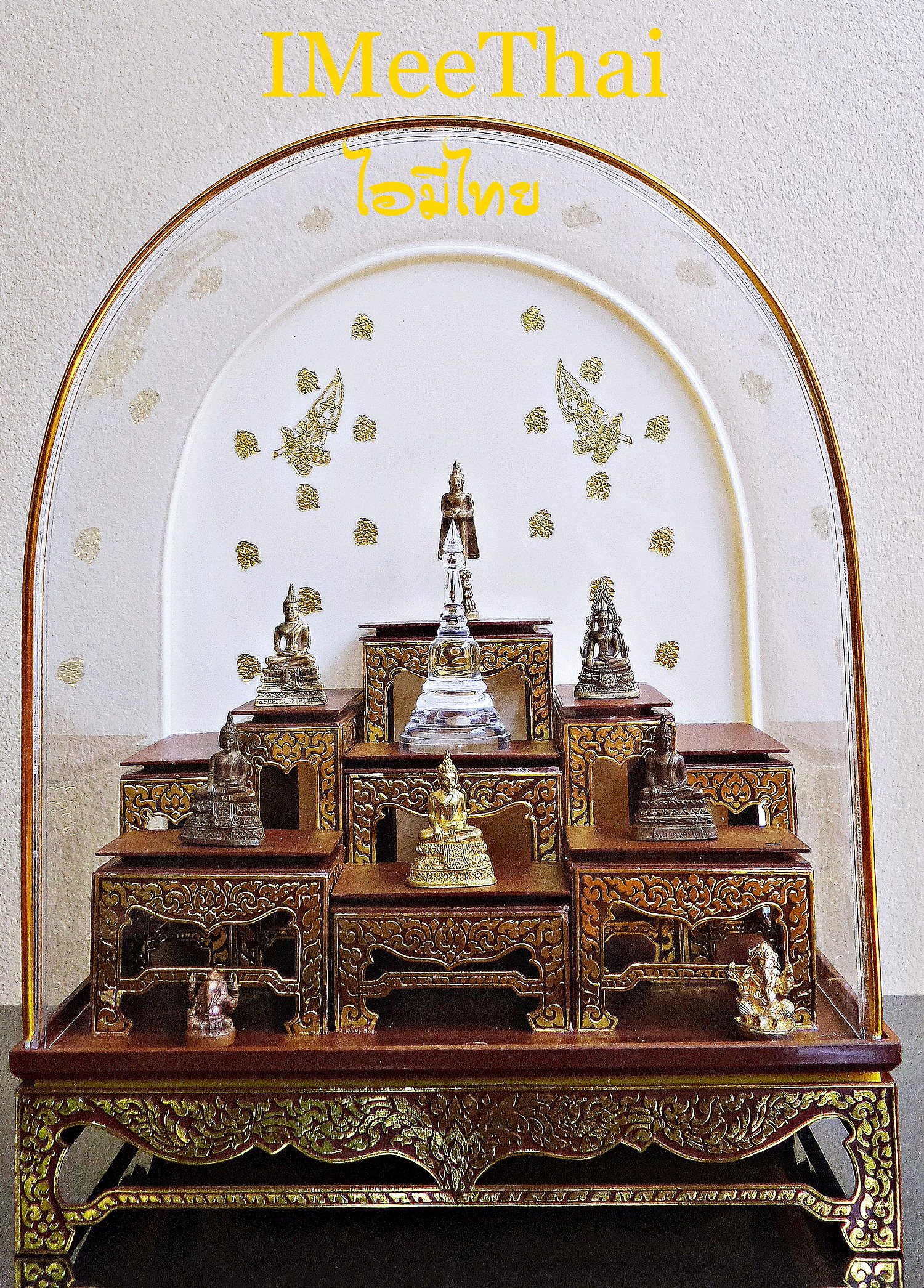 ตู้โชว์ แบบ ตู้ครอบแก้ว - โต๊ะหมู่บูชา (กว้าง11xยาว19xสูง24 ซม) - ( พระเครื่อง วัตถุมงคล ขนาดเล็ก กระทัดรัด)