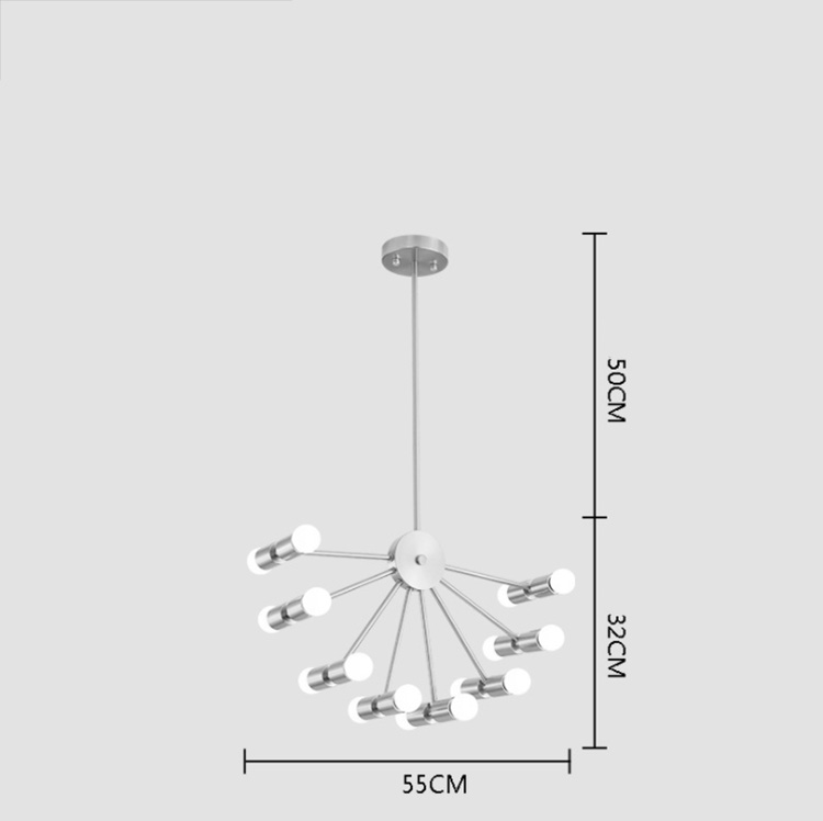 โคมไฟแขวนเพดานเหล็กสไตล์ Modern simplicity ทรงวงล้อชิงช้าสวรรค์ [MS8022]