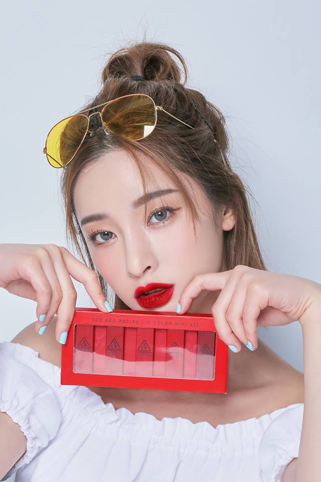 3CE Red Recipe Lip Color Mini Kit 5 x 1.3g รวม collection ใหม่ล่าสุด โทนสีแดงทั้ง 5 สี ครบในกล่องเดียว