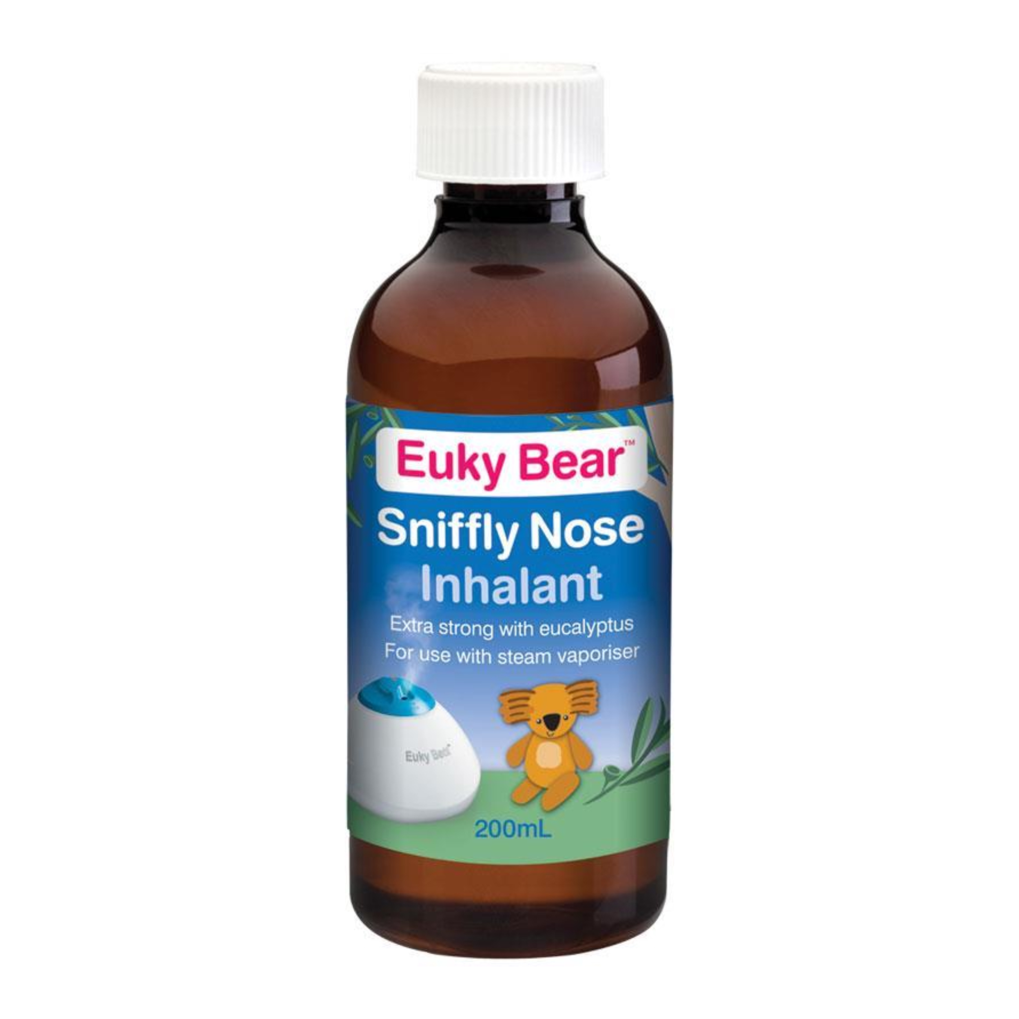 น้ำยารีฟิลบรรเทาอาการคัดจมูกและไอ Euky Bear Sniffly Nose Inhalant (200mL)