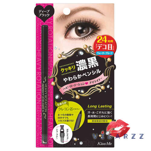 Isehan Japan Kiss Me Heavy Rotation Perfect Eyeliner N 0.35g #01 Deep Black อายไลเนอร์แบบหัวปากกามาร์คเกอร์แบบดินสอ ติดทนนานเขียนเส้นยกหางขึ้นได้ง่าย ช่วยให้การเขียนไลน์ง่ายขึ้น แม้เป็นมือสมัครเล่น เพราะเขียนง่ายและจับถนัดมือเพิ่มพลังให้แววตาด้วยเส้นไลน์เ