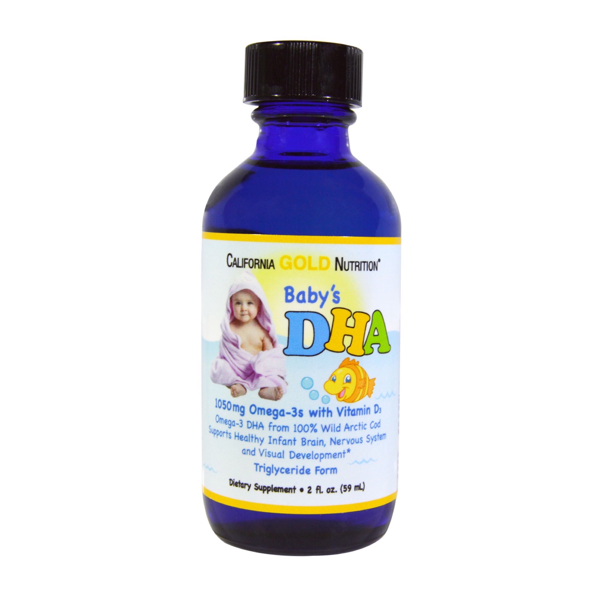 วิตามินเสริมแร่ธาตุ DHA สำหรับทารก California GOLD Baby's DHA, 1050 mg Omega-3s with Vitamin D3