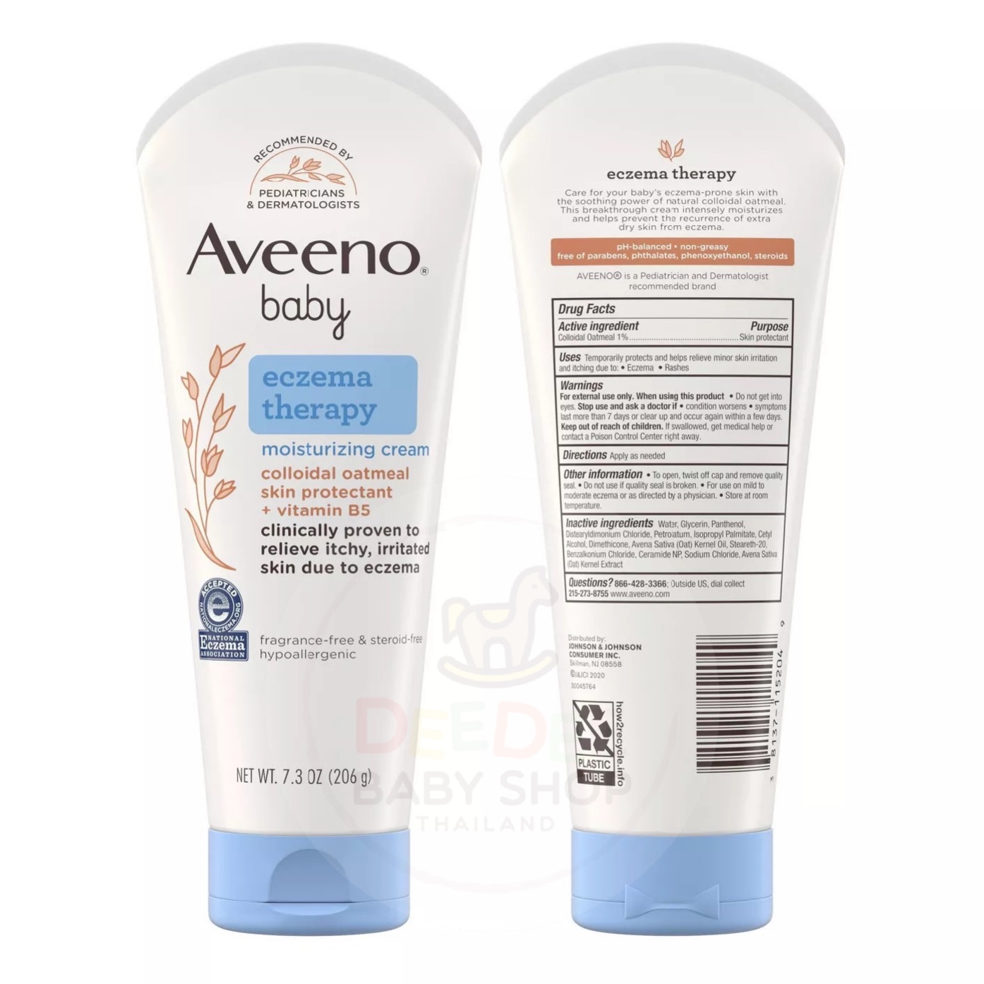 ครีมบำรุงผิวสำหรับทารกและเด็กเล็ก Aveeno Baby Eczema Therapy Moisturizing Cream (7.3 oz. / 206g)