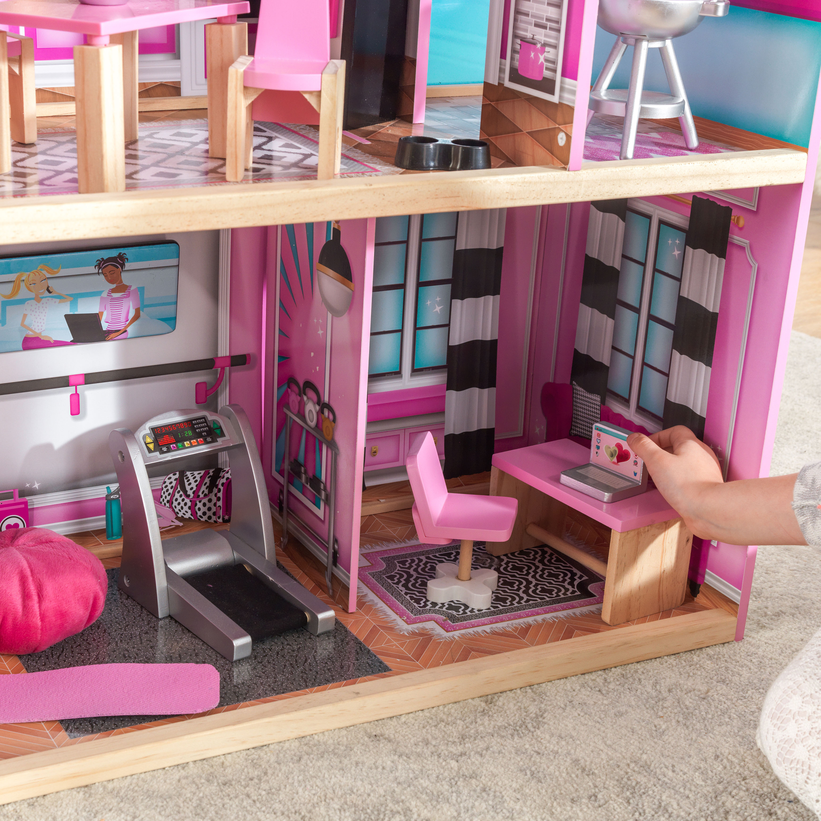 บ้านตุ๊กตาทรงโมเดิร์น KidKraft Shimmer Mansion Dollhouse