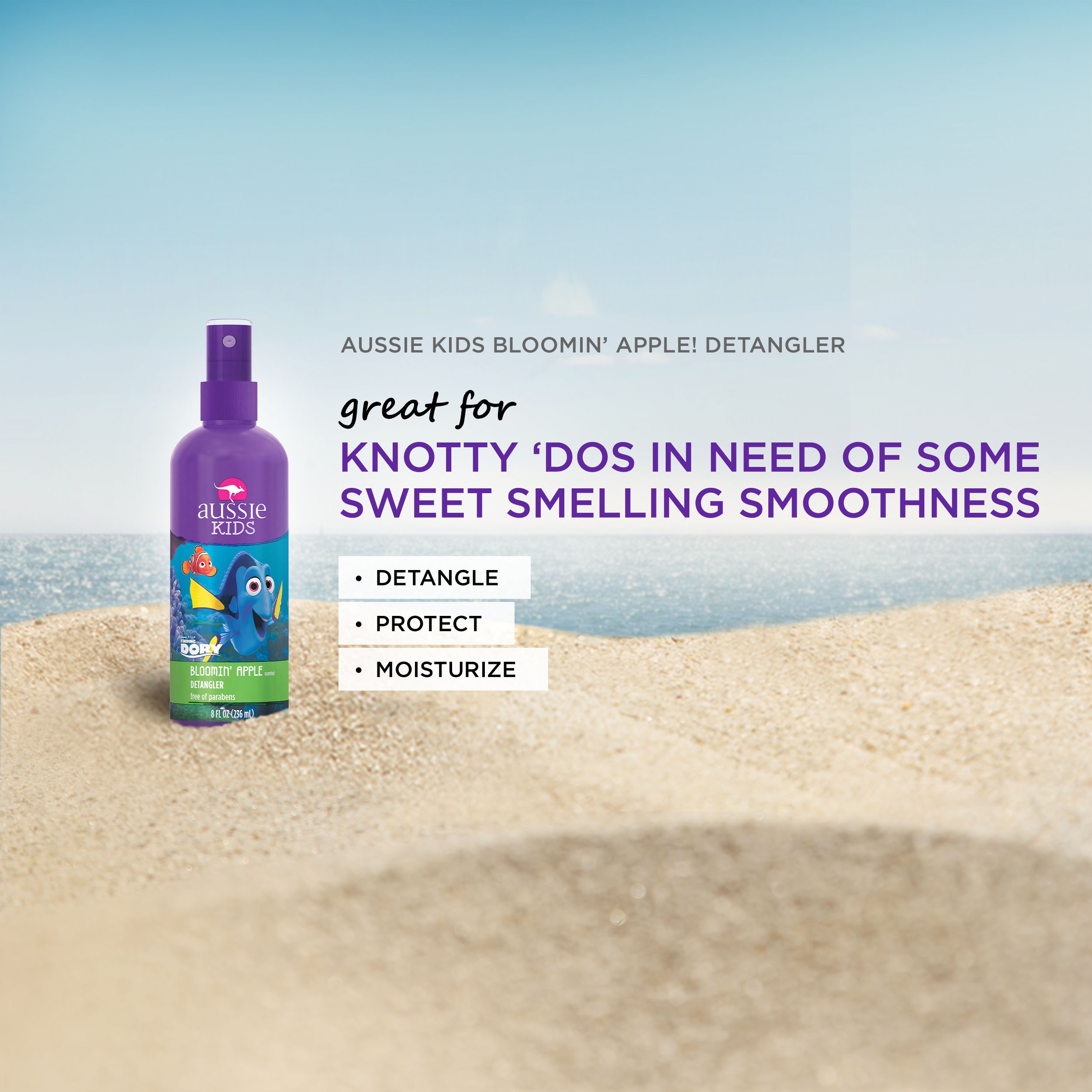 สเปรย์ลดปัญหาเส้นผมพันกันสำหรับเด็ก AUSSIE KIDS Bloomin' Apple Detangler