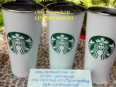 Starbucks TOGO Stainless Steel Dubaiใบขาวฝาดำโลโก้เงือกSirenเขียวClassicเรียบแต่บ่งบอกความเป็นพี่บัคส์สูง ใบนี้ควรค่าการสะสม และเหมาะเป็นของขวัญ