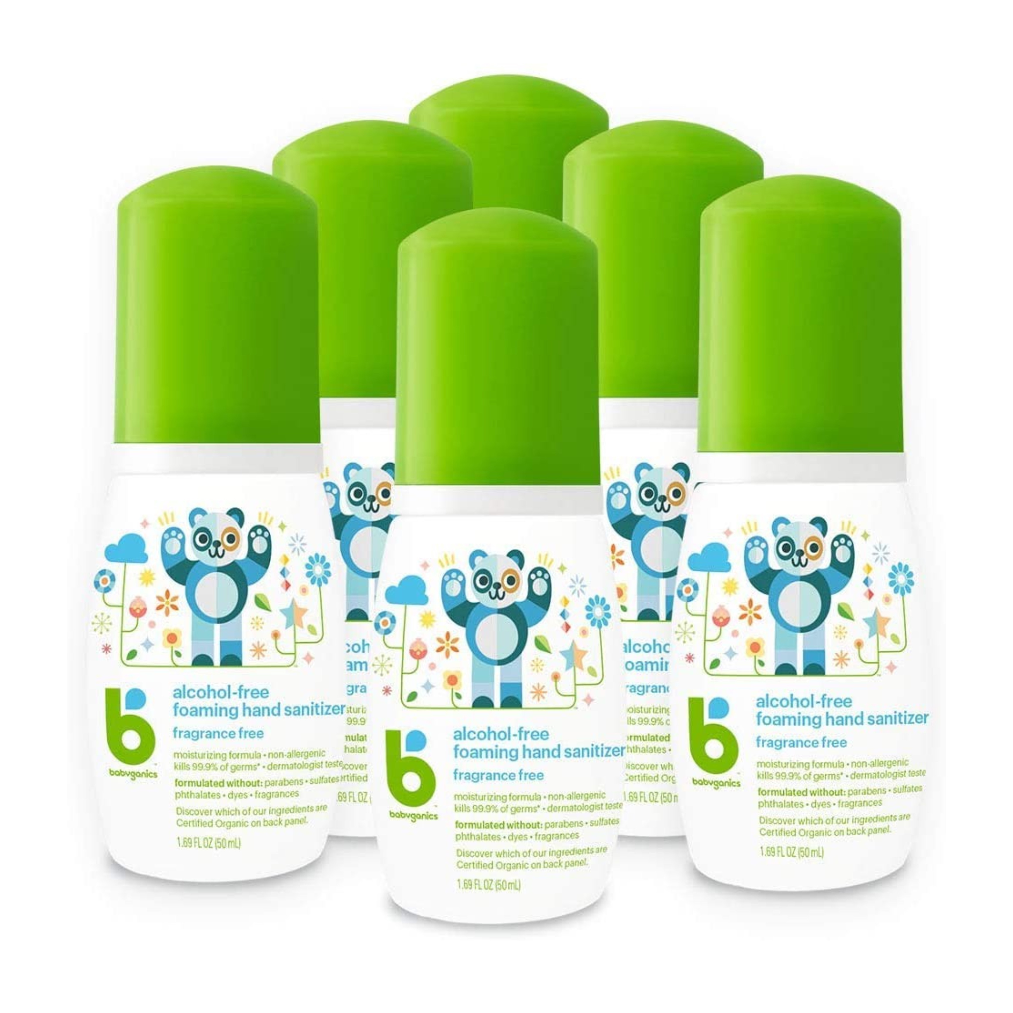 โฟมทำความสะอาดมือปลอดสารพิษ Babyganics On-The-Go Alcohol-Free Foaming Hand Sanitizer