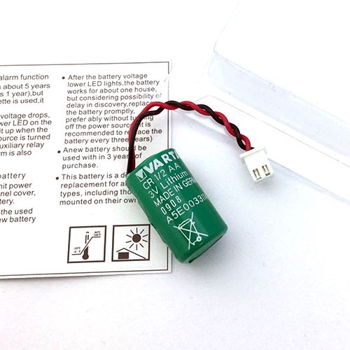 แบตเตอรี่ลิเธี่ยม VARTA CR1/2AA 3V 14250 Lithium Battery พร้อมสายและขั้ว (ขั้วสีขาว)