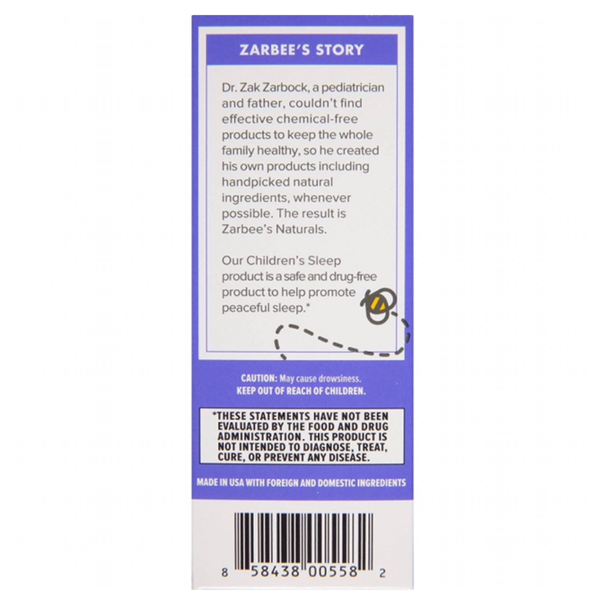 วิตามินช่วยเสริมการนอนหลับสำหรับเด็ก Zarbee's Naturals Children's Sleep Chewable Tablet with Melatonin (50 Tablets)