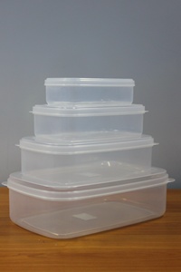 P00170 กล่องถนอมอาหาร กว้าง 12 x ยาว 20 x สูง 6 ซม. สามารถใช้กับไมโครเวฟได้ เกรดเอ (ราคาส่งต่อ 12 ใบ)