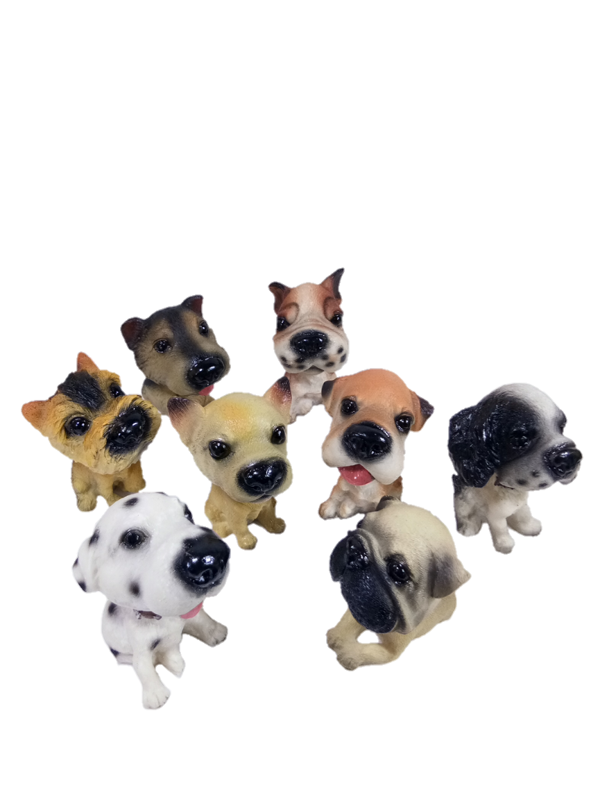 ตุ๊กตาหมาเรซิ่นชุด8ตัว