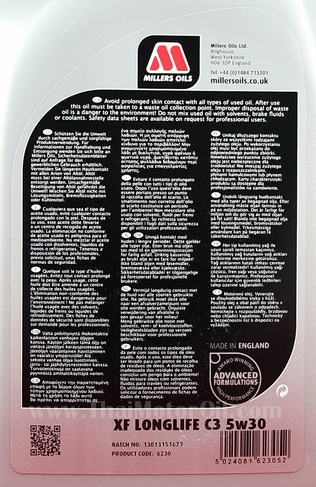 Millers Oils XF Longlife C3 5W-30 5L