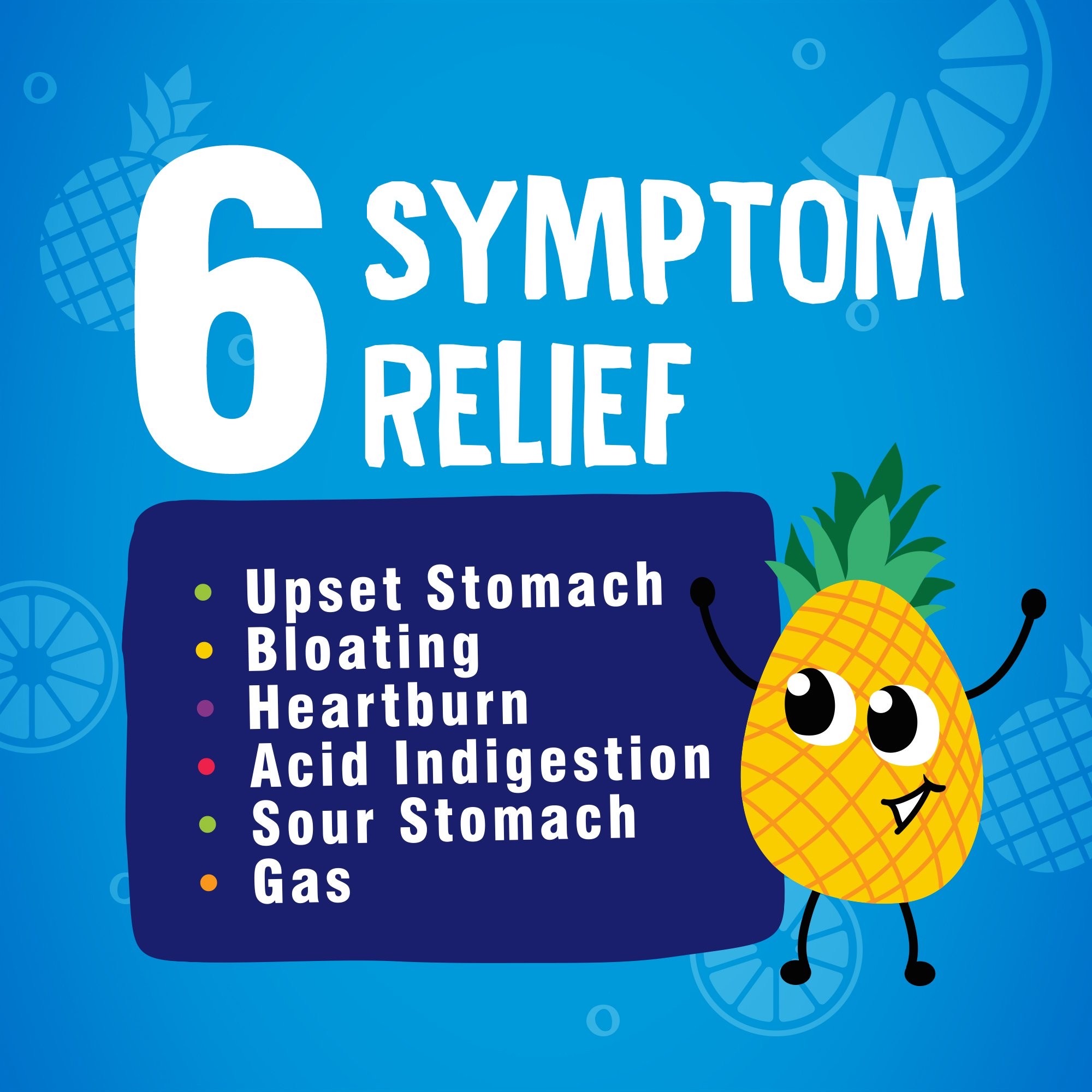 เม็ดเคี้ยวบรรเทาอาหารไม่ย่อยและกรดไหลย้อนสำหรับเด็ก Alka-Seltzer Kids Tummy ReliefChews