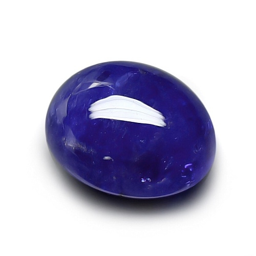 Rare Cabochon Blue Sapphire พลอยไพลินหลังเบี้ย รูปไข่ ขนาดใหญ่ หนัก 17.80 กะรัต สีน้ำเงิน สีสวย ไม่ติดดำ ความโค้งนูนสวย เจียระไนสวย