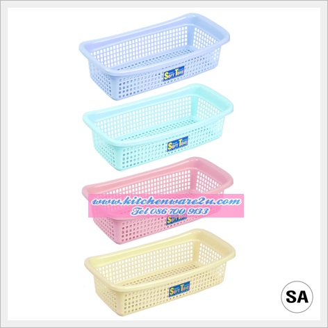 P06076 ตะแกรงเหลี่ยมยาว (15.2 x 30.5 x 7.5 cm) ดีไซน์ใหม่ เกรดเอ สีสวย No.342 (ราคาส่งต่อ 1โหล :12 ใบ)