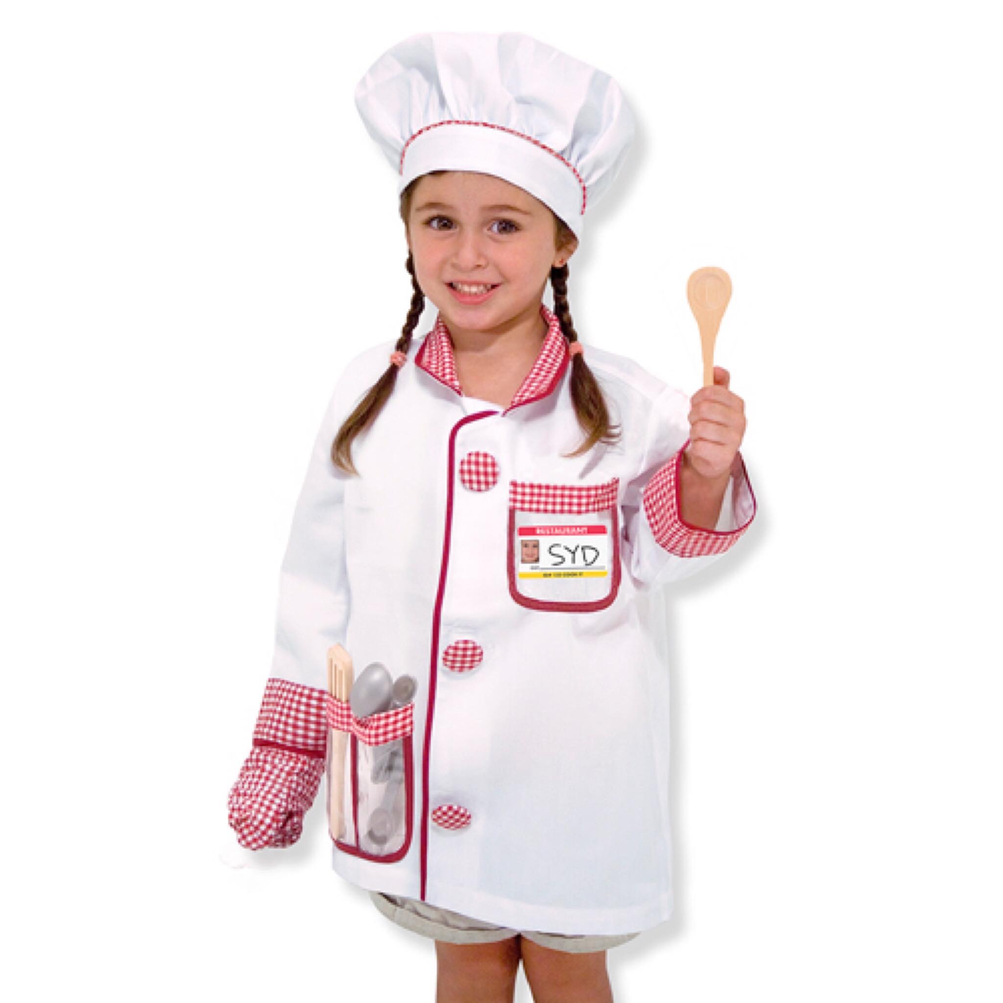 ชุดแฟนซีคอสตูมพร้อมอุปกรณ์สุดน่ารัก Melissa & Doug Chef Role Play Costume Set