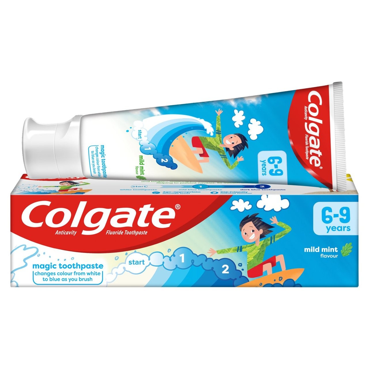 ยาสีฟันผสมฟลูออไรด์สำหรับเด็กโต Colgate Kids Magic Toothpaste 6-9 Years