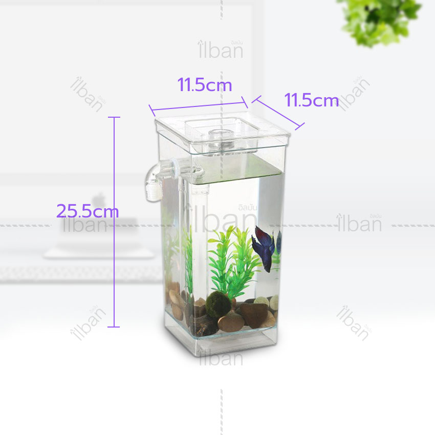 Elit ตู้ปลามินิ พร้อมไฟ LED My Fun Fish Cleaning Tank