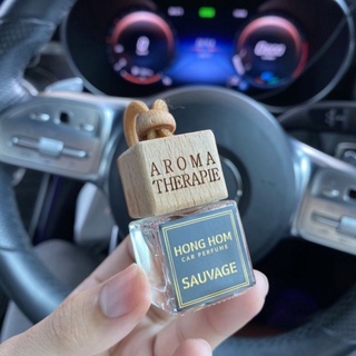 น้ำหอมปรับอากาศรถยนต์ฝาไม้ มีเชือกแขวนกลิ่นเดียวกับช้อปน้ำหอมอโรม่ากลิ่นติดทนนาน