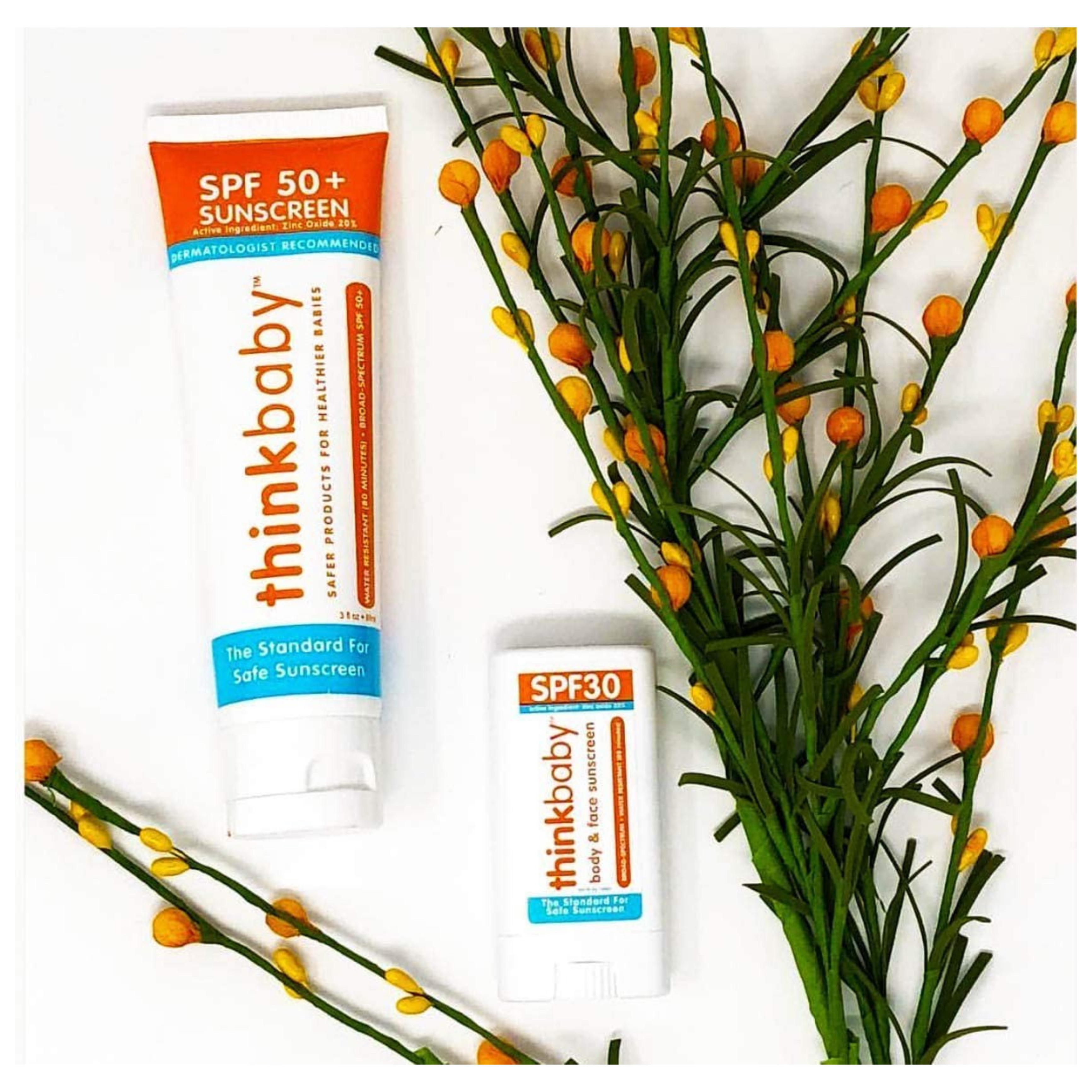 ครีมกันแดดสำหรับผิวบอบบาง thinkbaby Safe Sunscreen SPF50+