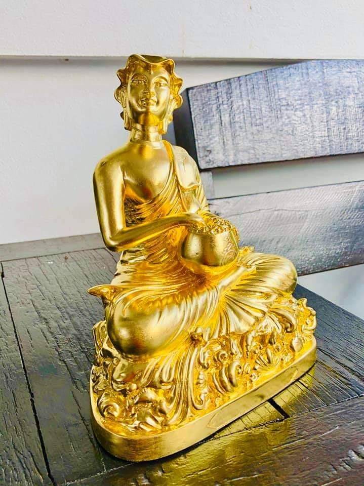 รูปหล่อ พระอุปคุตประทานพร เนื้อโลหะมหาชนวนทองสัมฤทธิ์ (หน้าตัก7นิ้ว) ปิดทองคำแท้ ปี2563