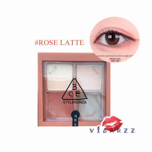 3CE Mini Multi Eye Color Palette #Rose Latte อายชาโดว์พาเลท 4 สีสวยให้ดวงตาของคุณมีมิติ แต่งได้หลายสไตล์ หลายโอกาส เข้าได้กับทุกเฉดสีผิว