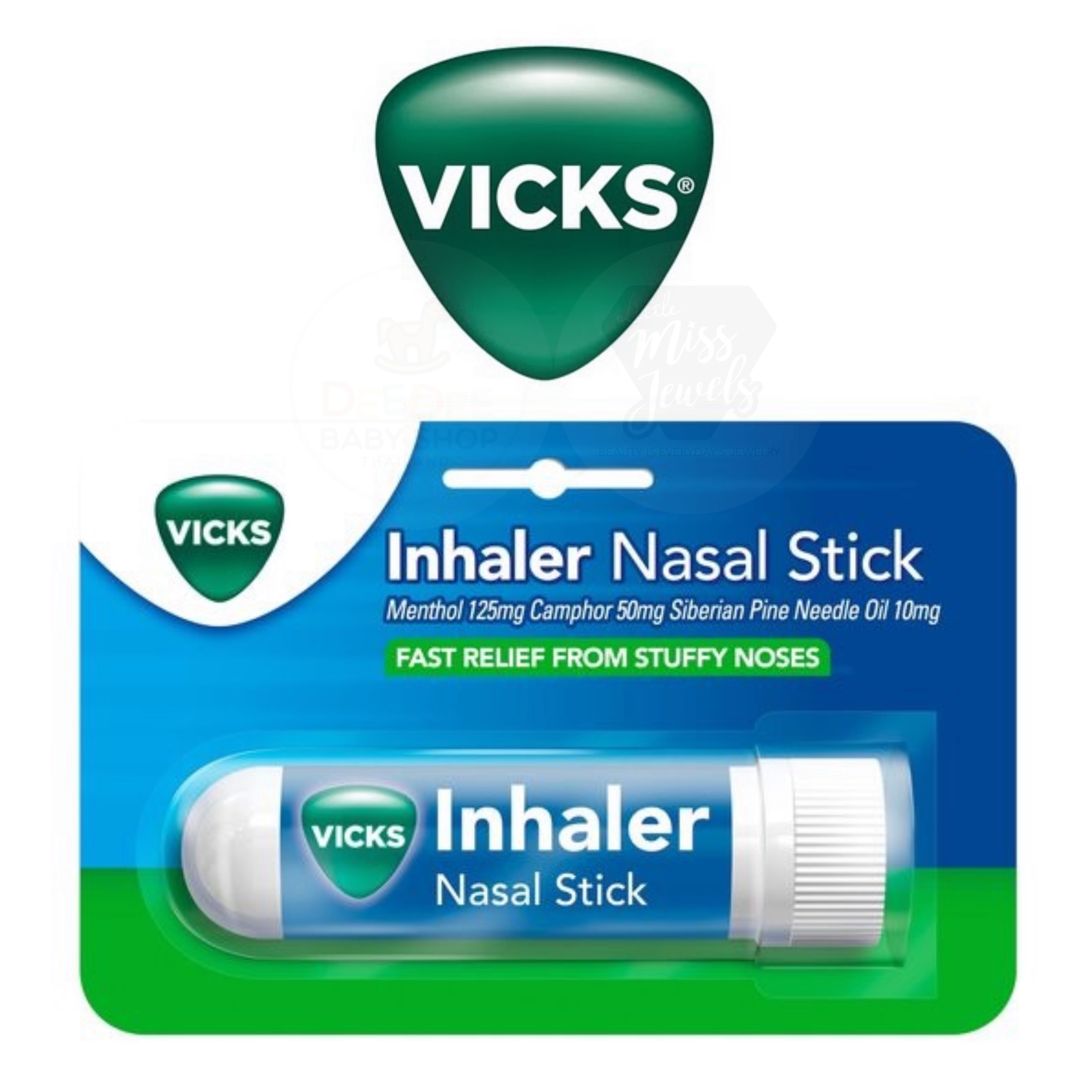 ยาดมบรรเทาการคัดจมูก Vicks Inhaler Nasal Stick