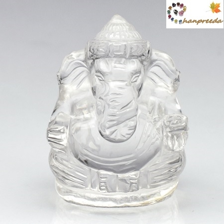 Untreated Quartz Carving Ganesha (Load Of Success) พระพิฆเนศ แกะสลัก น้ำหนัก 39.55 กะรัต สีขาว Colorless เนื้อสะอาดไมม่มีตำหนิ งานแกะสลักสวย