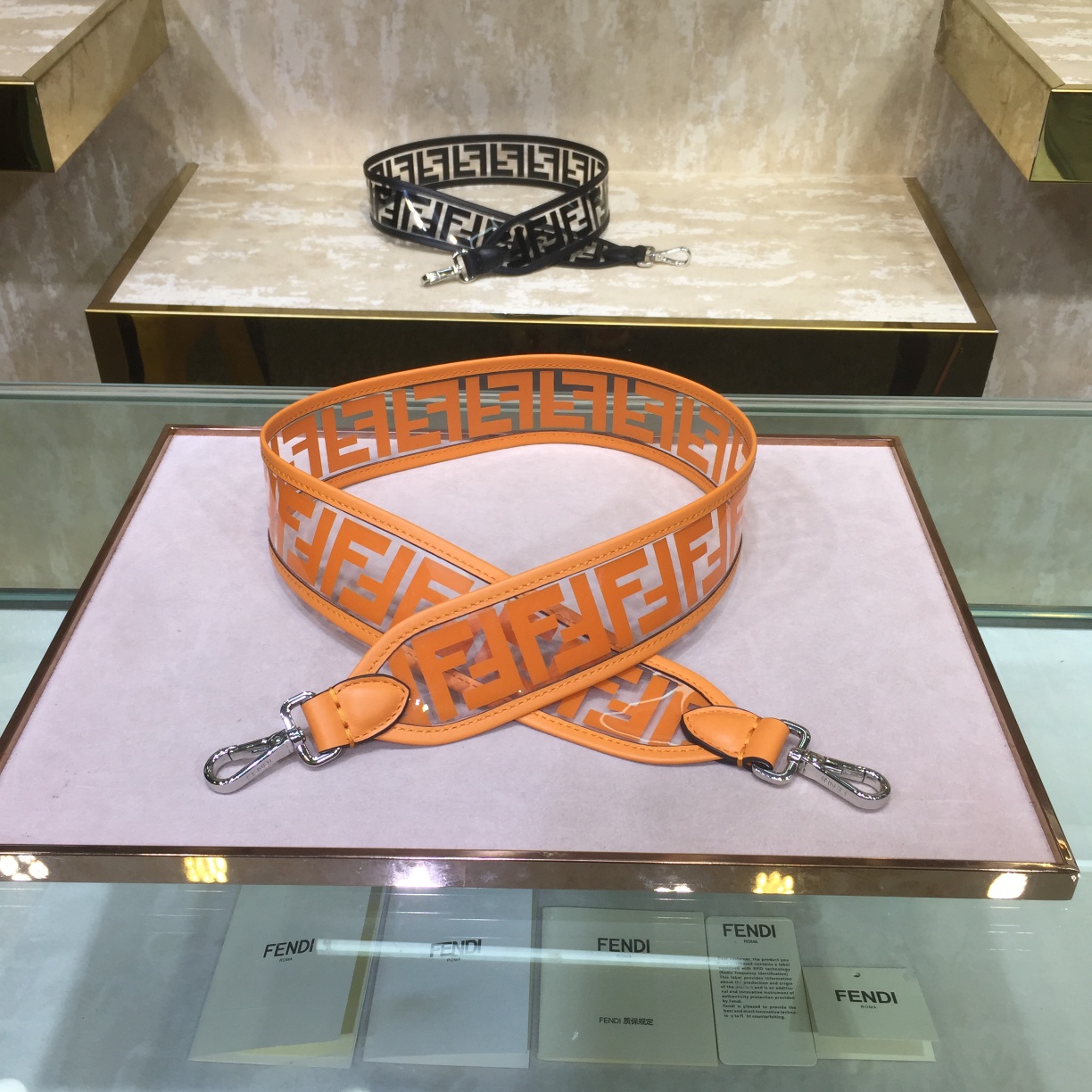 สายกระเป๋า fd bag strap สีดำ สีส้ม