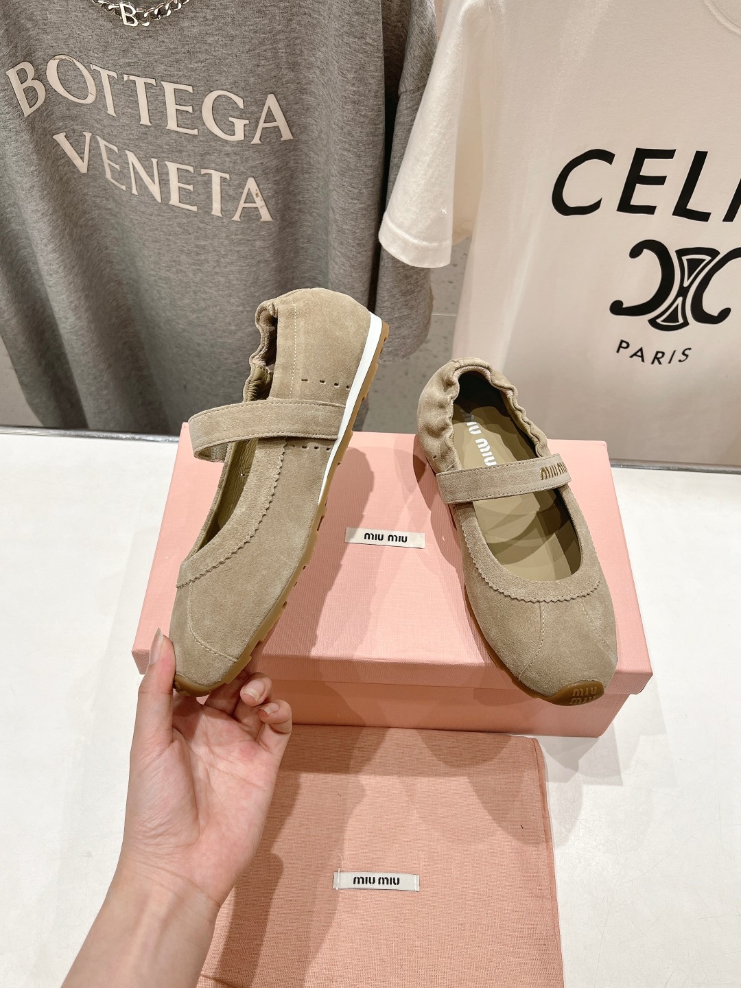 รองเท้า mm Mary Jane หนังกลับ size 35-41