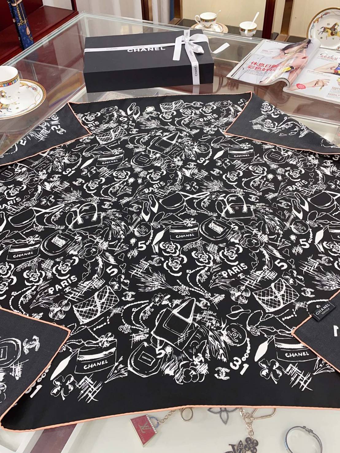 ผ้าพันคอ cn ผ้าคลุมไหล่ cn ผ้าไหม silk scarf