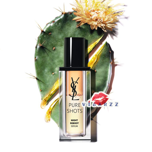 (กล่องเหลือง 7mL) YSL Yves Saint Laurent Pure Shots Night Reboot Serum 7mL เซรั่มบำรุงผิวอย่างรวดเร็วเพียงข้ามคืน ฟื้นบำรุงให้ผิวอ่อนล้า ตื่นมาพบกับผิวที่เรียบเนียน กระจ่างใส เนื้อสัมผัสดี ไม่เหนอะหนะ