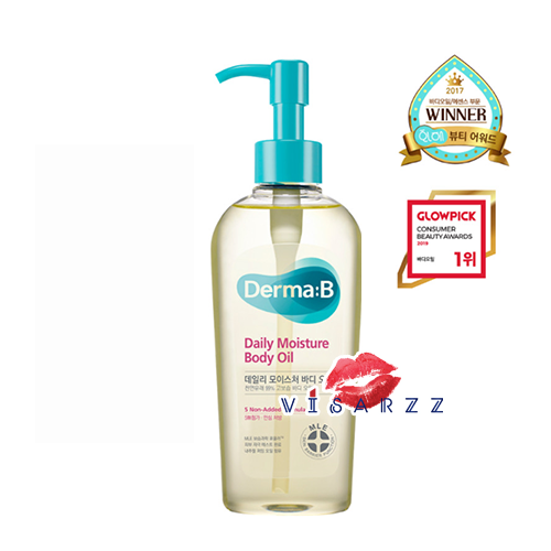 Derma B Daily Moisture Body Oil 200mL เดอม่าบี ออยล์บำรุงผิวกาย ส่วนผสมธรรมชาติช่วยให้ผิวนุ่ม ชุ่มชื้น ฟื้นฟูผิวที่หยาบกร้านให้กลับมาเนียนละเอียด