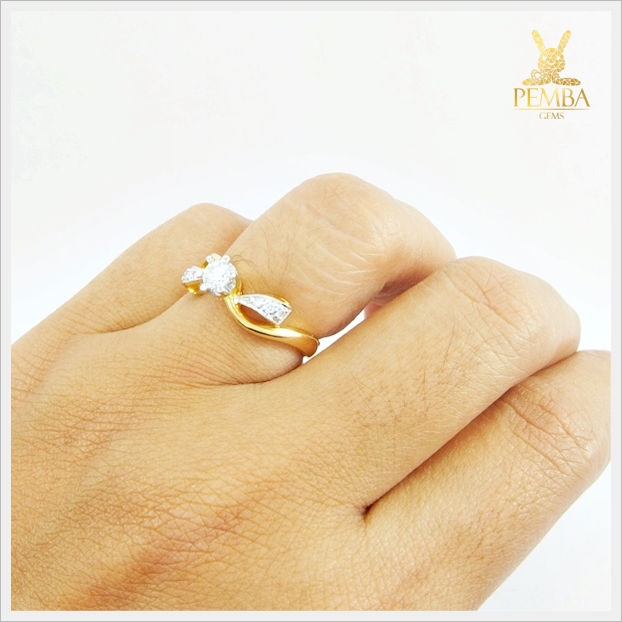 แหวนเพชรแท้ ทองแท้ ท่านหญิง(สามารถสั่งทำได้ค่ะ)