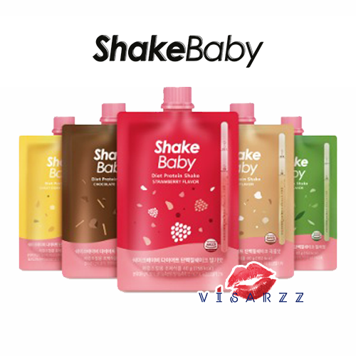 (Strawberry แบ่งขาย 1 ซอง 40g) Shake Baby Protien Shot โปรตีนเชค มาในรุปแบบซอง พกพาสะดวก และรสชาดอร่อย ทานง่าย และเพียง 150-160kCal เท่านั้น