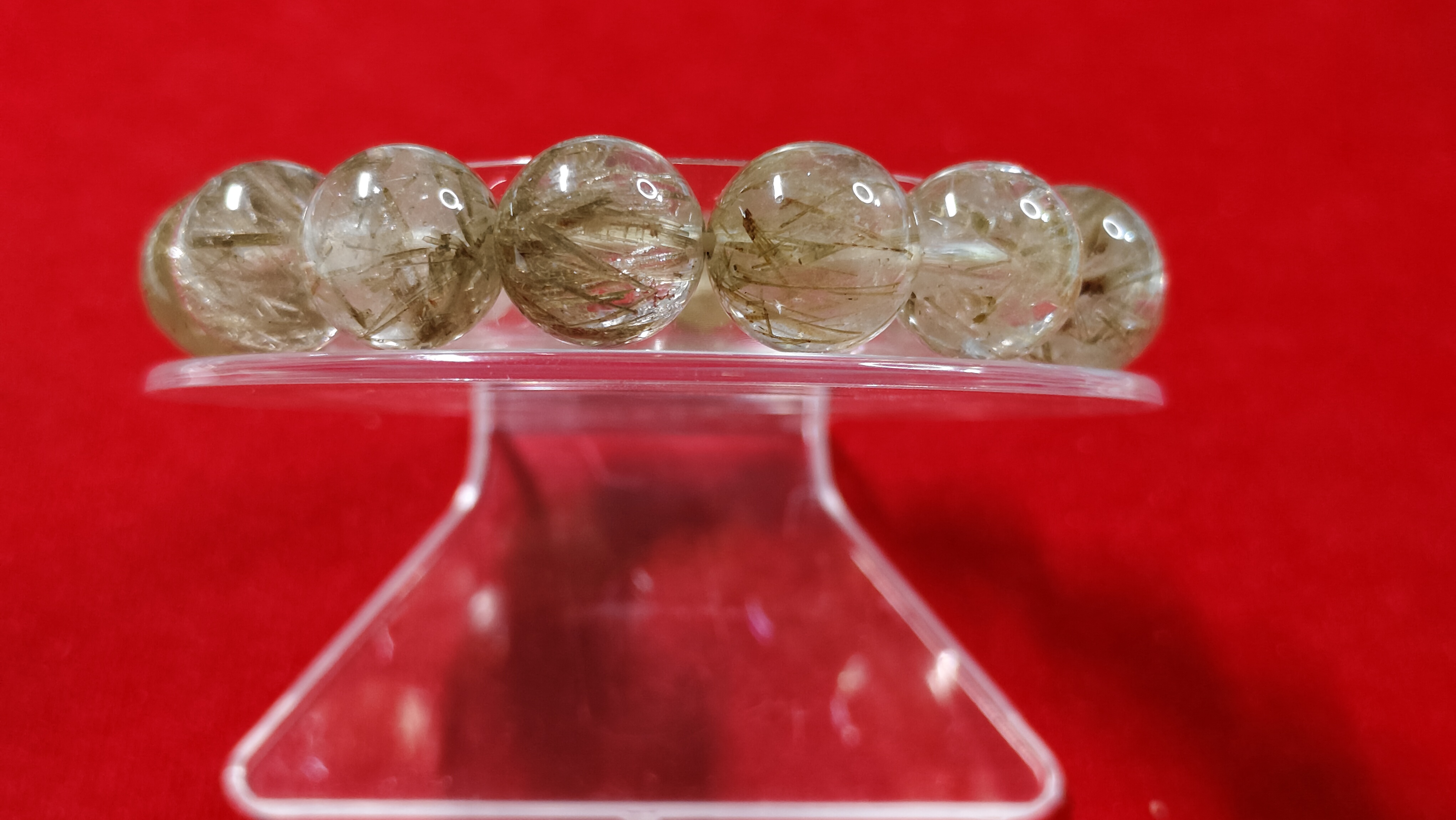 #ข้อมือหินไหมเขียวรหัสbh-0045