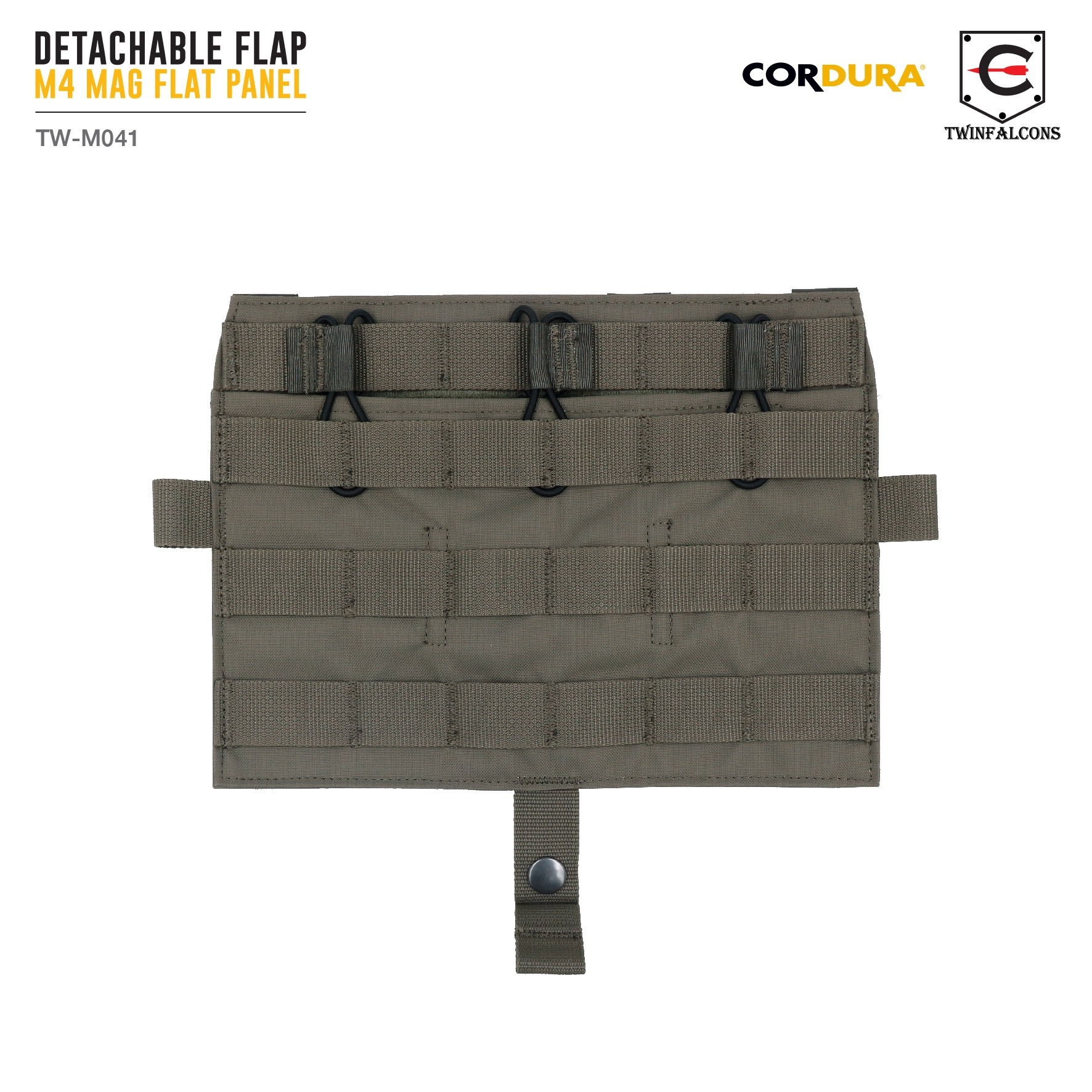 ซองแม็กกาซีน Detachable Flap M4 Mag Flat Panel ( Twinfalcons ) [ TW-M041 ] (K0800)