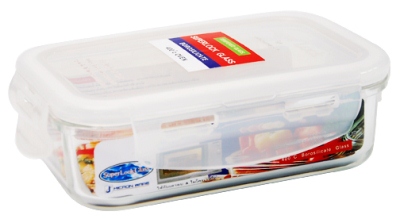 P07832 กล่องถนอมอาหาร Superlock แบบแก้ว จุ 0.35 ลิตร No.6088 (ขนาด 11.2 ซม.(กว้าง) X 16.2 ซม.(ยาว) X 5 ซม.(สูง) ราคาส่งต่อ 12 ใบ :เฉลี่ย 80 บ.ใบ