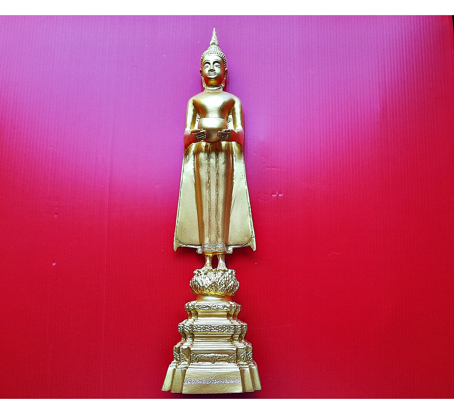 รูปหล่อ พระพุทธ ปางอุ้มบาตร มหาลาภ - หลวงพ่อเพรชสมุทร(หลวงพ่อบ้านแหลม) (สูงประมาณ1ไม้บรรทัด) - (เข้าพิธีปลุกเสกแล้ว หลายพิธี ตั้งแต่ ปี2562-2564) #รับประกันแท้